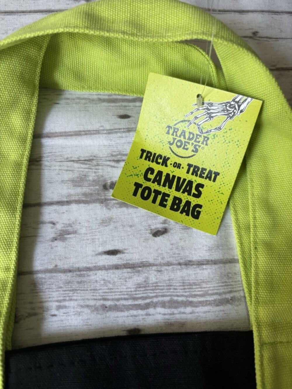 NWT Trader Joe's Trick Or‎ Treat Limited Edition Halloween Small Canvas Tote Bag - Picture 2 of 8